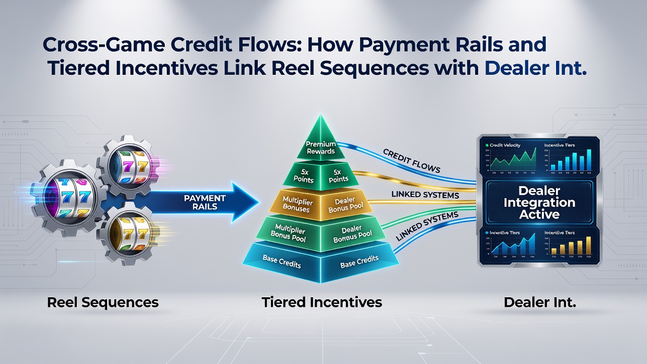 Diagram illustrating tiered incentive pathways connecting mobile slot play to live dealer credits and sports betting markets
