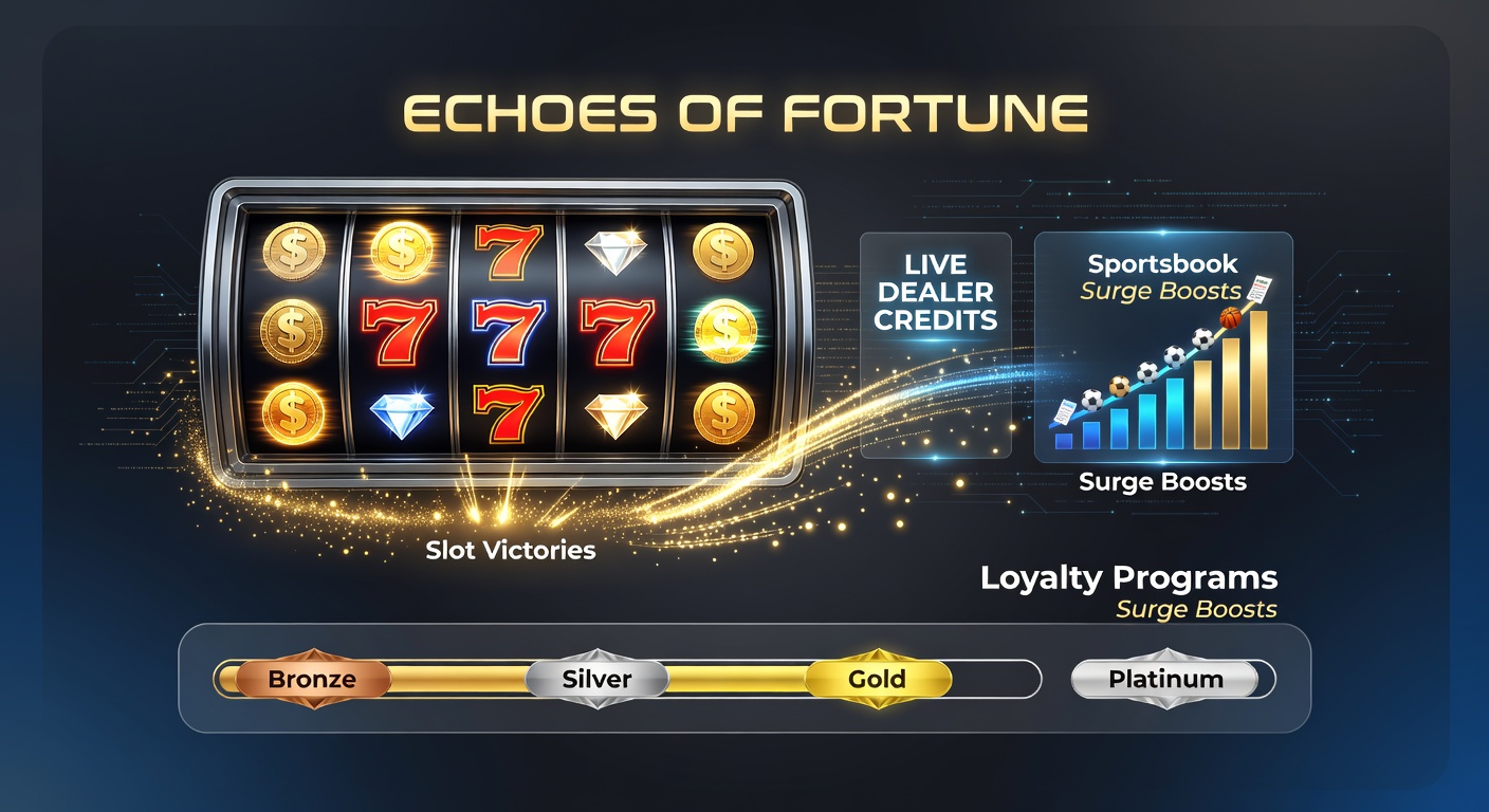 A vibrant slot machine jackpot screen lighting up with cascading coins and bonus symbols, symbolizing a major win that triggers loyalty rewards