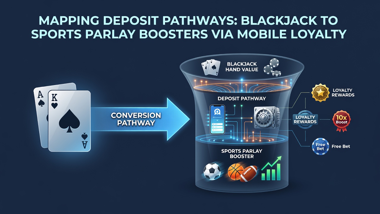 Screenshot of mobile app interface illustrating loyalty tier progression from blackjack wins to parlay deposit options