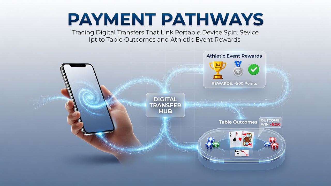 Digital payment pathways connecting mobile slot spins with live table games and sports betting rewards through integrated transfer systems
