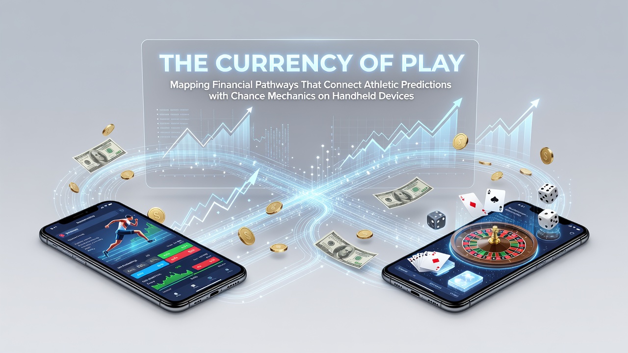 Mobile device displaying integrated sports betting predictions and casino game interfaces with payment flow indicators