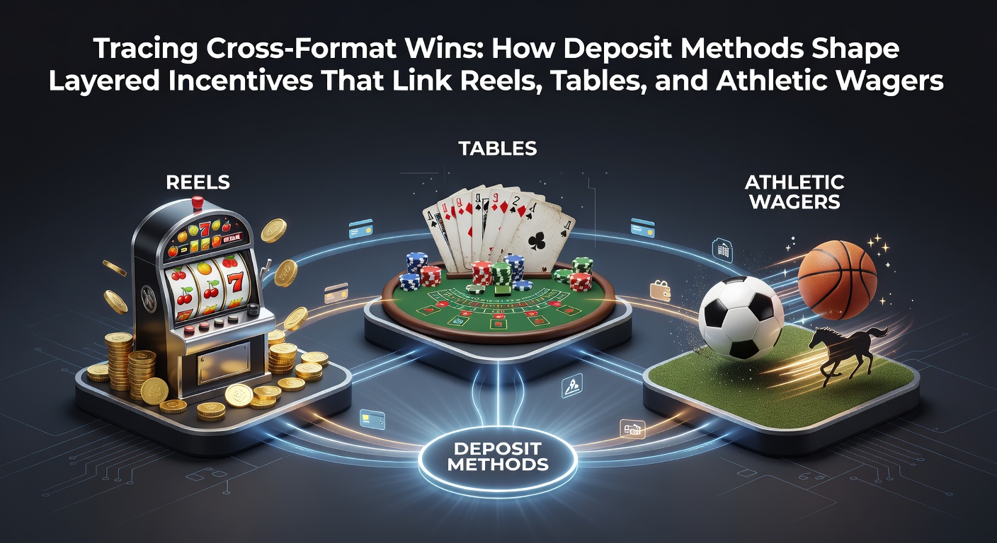 Diagram showing deposit methods connecting slot reels, table games, and sports wagers through layered incentives